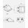 enjoysolar® ABS Montage Set Solarmodul Halterung mit Dachdurchführung Weiß
