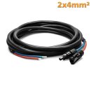 2x4mm&sup2; Solarkabel flexibel mit MC4 Steckern 10 Meter