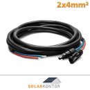 2x4mm&sup2; Solarkabel flexibel mit MC4 Steckern 10 Meter