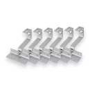 SILBERNES Schr&auml;gdach Montageset f&uuml;r 2 PV-Module senkrechte Montage Photovoltaik Balkonkraftwerk - 30mm
