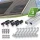 Silbernes Schrägdach Montageset für 3 PV-Module senkrechte Montage Photovoltaik Balkonkraftwerk - 30mm