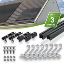 Schwarzes Schrägdach Montageset für 3 PV-Module...