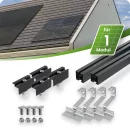 Schwarzes Schrägdach Montageset für 1 PV-Modul...