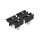 Schwarzes Schrägdach Montageset für 1 PV-Modul senkrechte Montage Photovoltaik Balkonkraftwerk - 30mm