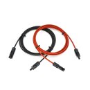 Verl&auml;ngerungskabel 4mm&sup2; beidseitig kompatibel mit MC4 Solarkabel schwarz/rot inkl. Stecker 3m