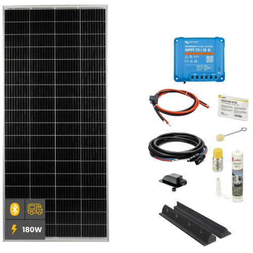 180 W SOLA Frame Mono Wohnmobil Komplettset schwarz