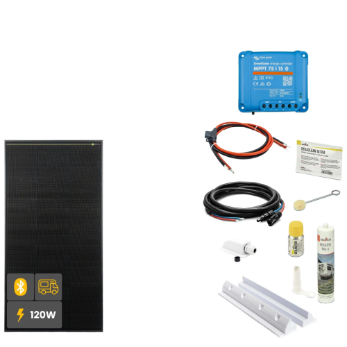 120 W SOLA Frame Black Wohnmobil Komplettset weiß