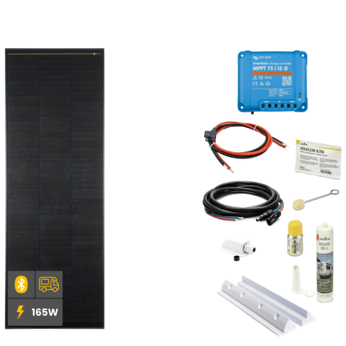 165 W SOLA Frame Black Wohnmobil Komplettset weiß