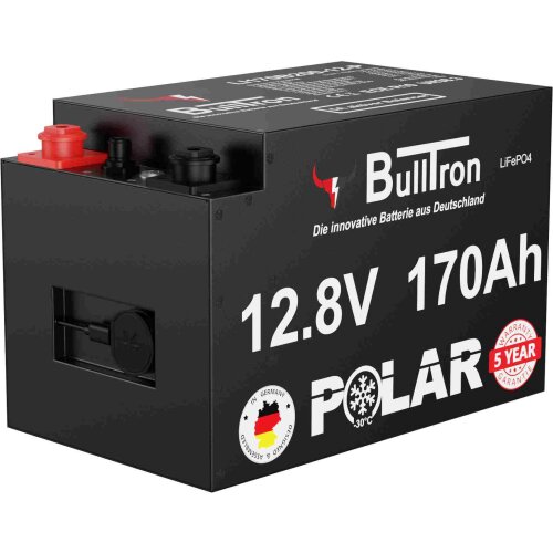 BullTron 170Ah Polar LiFePO4 12.8V Akku mit Smart BMS, Bluetooth App und Heizung