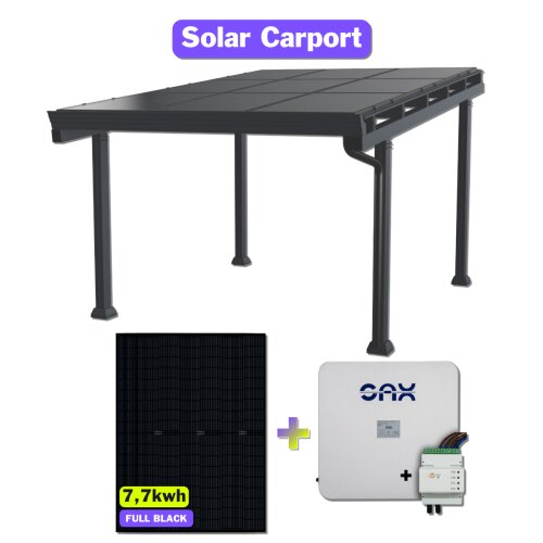 Solar Carport Einzelcarport Aluminium Bausatz