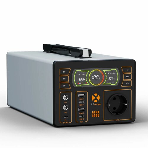 APstorage LAKE1000 tragbare Solar Powerstation mobiler Stromspeicher