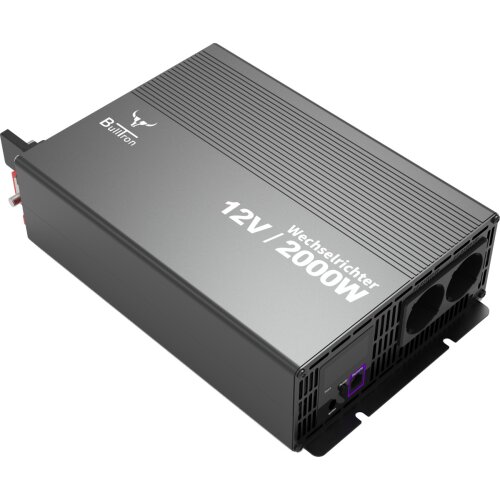 BullTron 12V / 2000W Wechselrichter Standard mit Display und Fernbedienung