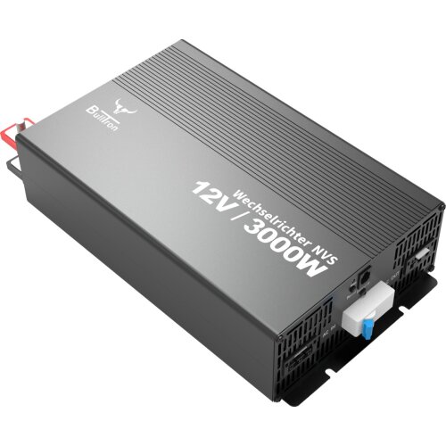 BullTron 3000W Wechselrichter 12V/230V mit Netzvorrangschaltung (NVS)