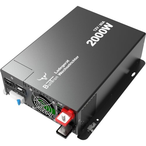 BullTron 2000W Kombi Wechselrichter 12V/230V mit 80A Ladegerät & Fernbedienung