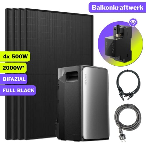 2000W Balkonkraftwerk EcoFlow STREAM Ultra Speicher -...