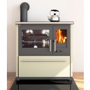 Plamen 850 Glas N – cremefarbener Holzherd (linke...