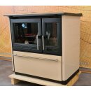 Plamen 850 Glas N &ndash; cremefarbener Holzherd (linke Ausf&uuml;hrung)