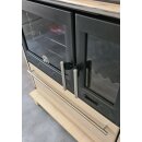 Plamen 850 Glas N &ndash; cremefarbener Holzherd (linke Ausf&uuml;hrung)