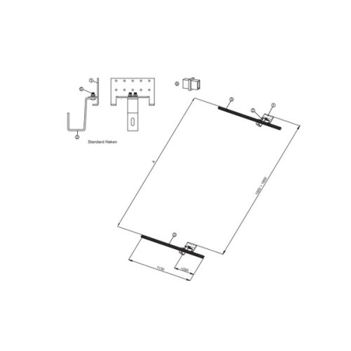SUNEX Aufdach-Montageset Standard 25-60 Grad für 1x AMX 2,0